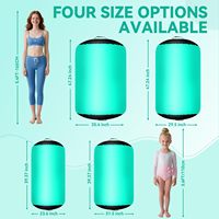 Nouvelles roues de yoga personnalisées en PVC colorées, équipement d'entraînement, rouleau gonflable de gymnastique Air Barrel Air Track avec pompe à air électrique
