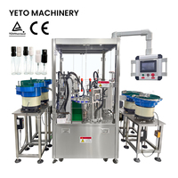 Machine de remplissage et de bouchage automatique d'échantillons de parfum YETO avec grande table tournante rotative pour la production de flacons en verre