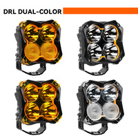 5 pouces LED Work Pod Lights Dual Color 48W Combo Beam Multiple Lenses 24V LED Driving Light for Truck Tractor