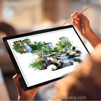 Tablette lumineuse LED portable à intensité variable en continu avec fixation magnétique pour papier, idéale pour le dessin et le bureau