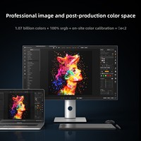Monitor 4K de 32 Pulgadas, Ajustable y Giratorio, Panel IPS 2K, Tipo-C para Diseñadores, Proyección para Computadora, 100% SRGB, 94% P3, China Continental
