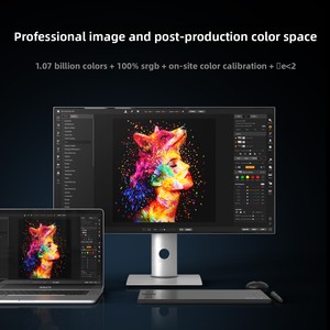 Moniteur 4K 32 pouces réglable et rotatif, dalle IPS, 2K, type C, pour designers, projection informatique, 100% sRGB, 94% P3, Chine continentale - Product Image 4