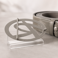 Boucles de ceinture pour hommes d'affaires, logo gravé sur mesure, alliage de zinc, métal résistant à la rouille, anti-rayures, pour ceinture en cuir
