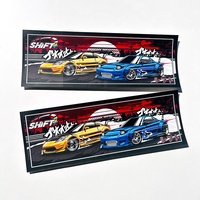 Conception personnalisée Impression Imperméable Durable JDM Racing Car Bumper Window Stickers Vinyl Slap Die Cut Car Decals for Outdoor Use