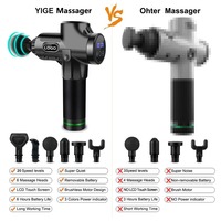 Appareil de relaxation à domicile, pistolet de massage électrique sans fil à 30 vitesses avec écran LCD, pistolet de massage professionnel pour les tissus profonds