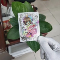 Cartes de jeu holographiques avec vernis brillant, en papier cartonné, cartes anime, sacs en feuille d'aluminium, impression personnalisée, logo sur mesure
