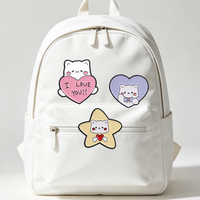 Broche en émail 'Je t'aime' Ours mignon tenant un cœur, Ours étoile Kawaii avec nœud, Badge de revers, Cadeau romantique pour la Saint-Valentin