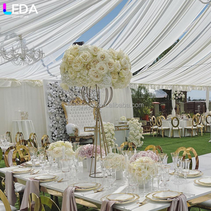 LEDA Soporte de Metal Moderno y de Lujo para Flores de Boda, Adorno Guía de Centro de Mesa para Eventos y Bodas - Product Image 2