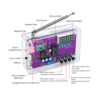 Kit Electrónico de Radio FM DIY, 87-108MHz, Frecuencia Ajustable, Pantalla Digital, Proyecto de Soldadura, Práctica de Soldadura, RDA5807S
