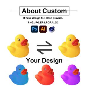 Funny Floating Eco-Friendly 5-7 Years Bath <b>Ducks</b> Custom Logo Printed <b>Mini</b> Soft <b>Rubber</b> Yellow Toys Bulk Pack - Product Image 3