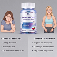Gummies de D-Mannose à Marque Blanche OEM, 30 Unités, avec Pissenlit et Vitamine C, Complément Alimentaire
