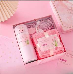 Set Hadiah Ramah Lingkungan untuk Wanita, Pernikahan, Promosi Perusahaan, Barang Unik: Botol Stainless Steel, Payung, Handuk - Product Image 1