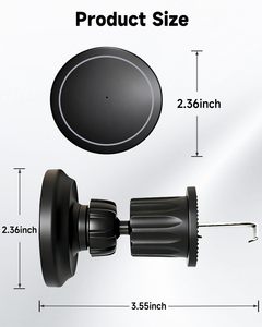 Nouveau support magnétique pour téléphone portable de voiture, support de téléphone mobile, support de voiture, chargeur de voiture sans fil magnétique 15W pour grille d'aération avec crochet métallique - Product Image 6