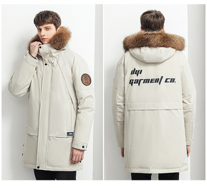 <span class=keywords><strong>Parka</strong></span> d'hiver épaisse à capuche en fausse <span class=keywords><strong>fourrure</strong></span> imperméable, manteau chaud tendance pour homme, design personnalisé, fabrication en usine - Product Image 2