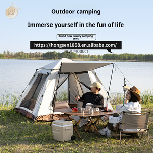 เต็นท์แคมป์ปิ้งกลางแจ้ง เต็นท์เดินป่าแบบพับได้ กันลม กันน้ำ เต็นท์โดมป๊อปอัพ หนึ่งห้องนอน สองชั้น ผ้าโพลีเอสเตอร์ 170T สำหรับ <span class=keywords><strong>3</strong></span>-4 คน - Product Image 2