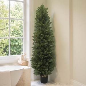<span class=keywords><strong>Sapin</strong></span> de Noël artificiel <span class=keywords><strong>en</strong></span> cyprès, style tour, décoratif, sur pied, centre de table, <span class=keywords><strong>en</strong></span> plastique, taille 100-200 cm, <span class=keywords><strong>pour</strong></span> mariage - Product Image 1