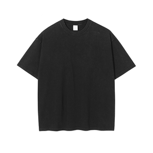 Camiseta de Manga Corta Extra Grande con Logotipo Personalizado, 100% Algodón, 275 GSM, Camisetas Vintage con Lavado Ácido y Batik para Hombre - Product Image 2