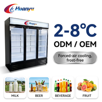 Refrigerador Comercial Vertical con Puerta de Vidrio, Sin Escarcha, para Exhibición de Bebidas en Restaurantes y Tiendas, Ideal para Exhibición de Cerveza