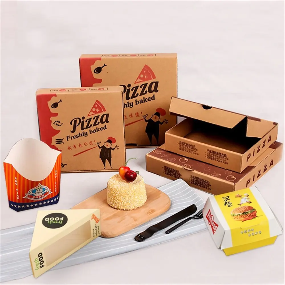 16 인치 종이 식품 포장 상자 코팅 종이 사용자 정의 피자 포장 상자 최신 디자인 핫도그 테이크 아웃 배달