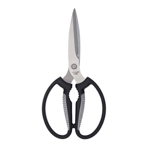Kitchen Scissors Stainless Steel Multi Purpose For Meat Fish Bone Cutting Home Use Black And Orange Handles - Product Image 4