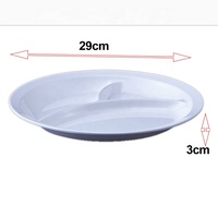 Vaisselle de restaurant commerciale 11.5 pouces 3 compartiments régime divisé assiette en mélamine