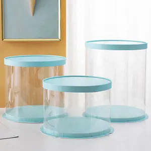 Wholesale Disposable Multi-Size Round Transparent Plastic Cake Box Dome Cover Clear Cake Packing Box