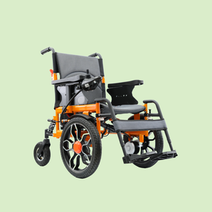 Silla de ruedas eléctrica plegable de acero motorizada de alta potencia de 500W, diseño compacto de viaje portátil para personas mayores y discapacitadas - Product Image 2