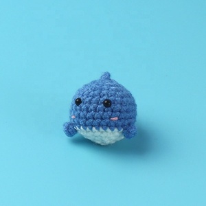 Ciondolo portachiavi all'uncinetto creativo simpatico animale di pezza Super morbido peluche fatto a mano Amigurumi PP cotone coniglio orso promozionale - Product Image 3