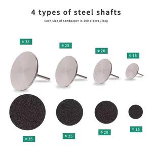 足部抛光角质层愈伤组织修脚砂盘清洁圆形指甲砂纸盘修指甲延伸较短砂盘 - Product Image 6