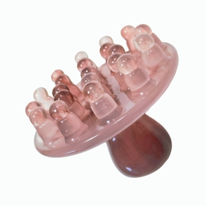 หวีนวดหนังศีรษะเรซิ่นสีชมพู เครื่องมือนวดหนังศีรษะเรซิ่น - Product Image 5