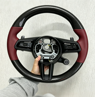 Volante de Coche de Fibra de Carbono Forjado Personalizado de Alta Calidad en Cuero Genuino para Porsche 911 992 992.1 2019-2024