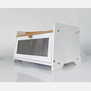 Legend Hot sale boîte de rangement de pain en bambou avec transparent acrylique, boîte en bambou de comptoir de cuisine pour Dessert de pain - Product Image 4