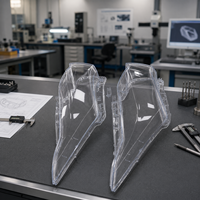 Prototypage rapide OEM de lentilles de phare transparentes personnalisées en résine pour impression 3D SLA, paire gauche et droite