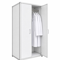 Casier de laboratoire en aluminium et bois SCEELAB avec compartiment à chaussures en option pour hôpital, gymnase, école et atelier - Usage commercial