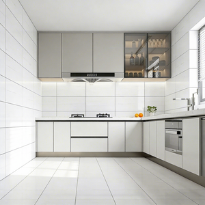 BALOM Set di Mobili da Cucina Ecologici Completamente Bianchi, Armadi da Cucina Personalizzati Stile Aperto con Lavello per Soggiorno - Product Image 4