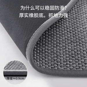 Tapete Tejido Rectangular de Lino Antideslizante de Color Sólido para Sala de Estar - Product Image 3