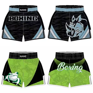 FQ Shorts <span class=keywords><strong>de</strong></span> <span class=keywords><strong>boxe</strong></span> pour hommes nouveau Design Shorts <span class=keywords><strong>de</strong></span> combat décontracté taille moyenne Muay Thai été formation taille élastique pour la vente en gros - Product Image 6