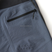 Shorts de bain respirants en maille pour l'été, technologie sans couture pour taille fixe, shorts de surf en spandex pour hommes, bleu marine