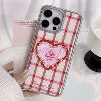 Coques de téléphone intelligentes BAILI Factory avec cadre galvanisé argenté et motif personnalisé en résine époxy pour iPhone 17 Air 16 Plus 15 Pro