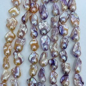 16-19มม. + เป็นเส้นไข่มุกสไตล์บาร็อคธรรมชาติคุณภาพสูงสามเส้นความมันวาวพื้นผิวสะอาดมาก - Product Image 2