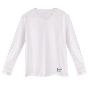 V-Neck Long Sleeve T-Shirt Loose Fit Knitted Women's Autumn Solid Color Yellow T-Shirt - Product Image 5