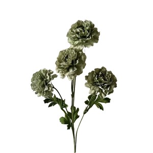 Fleur artificielle en soie Junheyuan, pivoine à tige unique, rose champagne, bleu ciel, vert clair, violet foncé, rose rouge, vert, pour la maison - Product Image 5