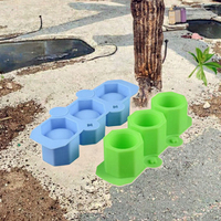 Moule en silicone de qualité alimentaire à 3 cavités, motif géométrique polygonal, pour pots de fleurs en béton, glaces, gelées et gâteaux, outil de cuisson imprimé
