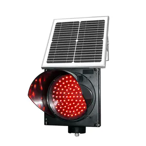 최고의 가격 200mm 빨간색 깜박이는 태양열 구동 led 교통 신호 경고등
