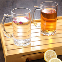 Ensemble de chopes à bière en verre haute transparence traditionnelles - Cadeau pour témoin de mariage, fête des pères, capacité 380 ml, design classique, logo personnalisé, marque RH
