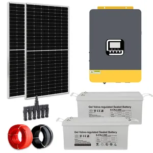 3kW Hybrid Solar System Complete Kits Home Use Solar Power Energy Panels System With Gel Battery