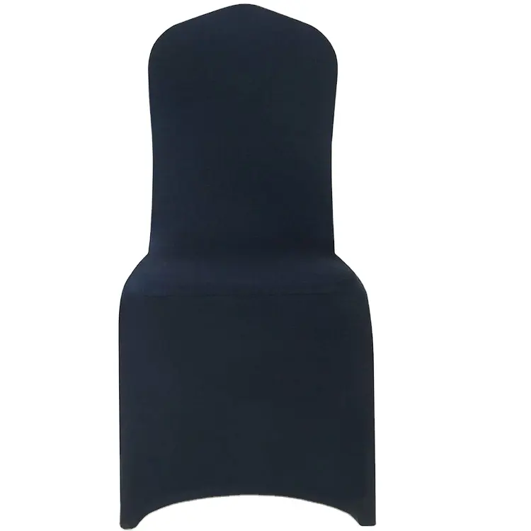 Solid color polyester custom factory offer stretch spandex chair cover for wedding hotel