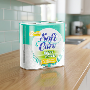 Soft Care Non-Woven Fabric <b>Paper</b> Towels 2 Rolls High Absorbency Strong Disposable Solid Color <b>Kitchen</b> Use - Product Image 2