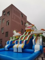 Équipement de parc aquatique de qualité commerciale, grand toboggan de piscine gonflable, piscine pour enfants à vendre