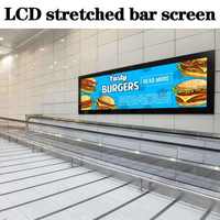 Écran d'affichage LCD de type barre sur mesure pour système d'information sur les itinéraires des passagers des bus, métros et trains